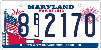 MD license plate 8BJ2170