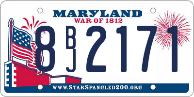 MD license plate 8BJ2171