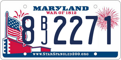 MD license plate 8BJ2271