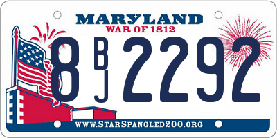 MD license plate 8BJ2292