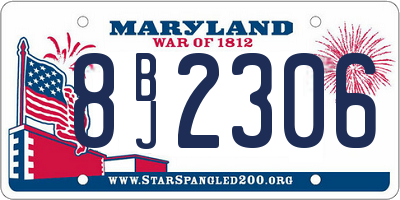 MD license plate 8BJ2306