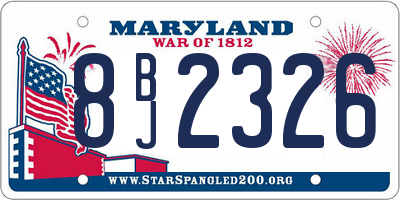 MD license plate 8BJ2326