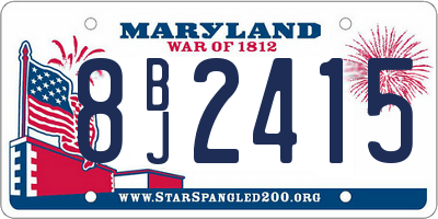 MD license plate 8BJ2415