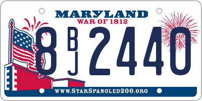 MD license plate 8BJ2440