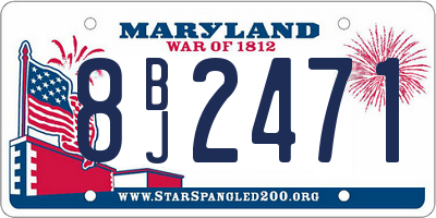 MD license plate 8BJ2471