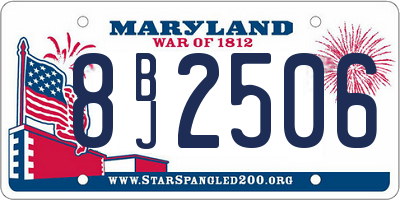 MD license plate 8BJ2506