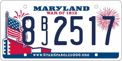 MD license plate 8BJ2517