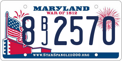 MD license plate 8BJ2570
