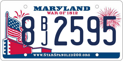 MD license plate 8BJ2595