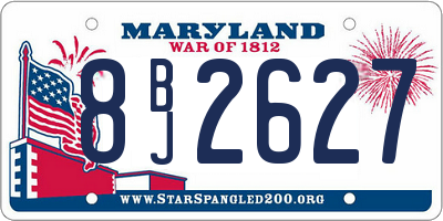 MD license plate 8BJ2627