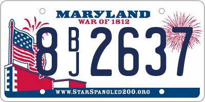 MD license plate 8BJ2637