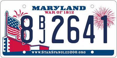 MD license plate 8BJ2641