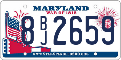 MD license plate 8BJ2659