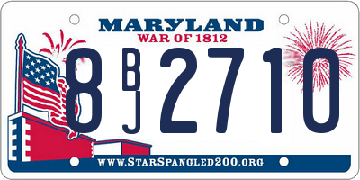 MD license plate 8BJ2710