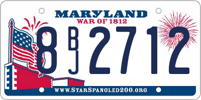 MD license plate 8BJ2712