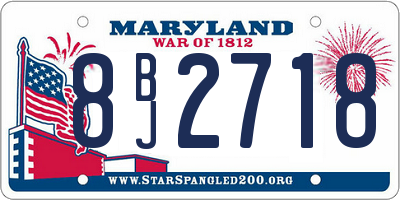 MD license plate 8BJ2718
