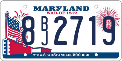 MD license plate 8BJ2719