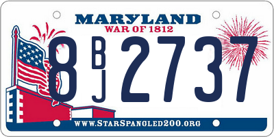 MD license plate 8BJ2737