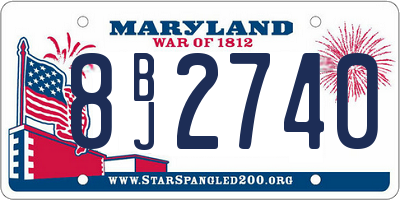 MD license plate 8BJ2740