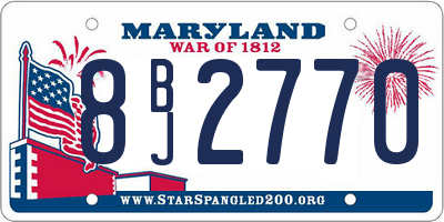 MD license plate 8BJ2770