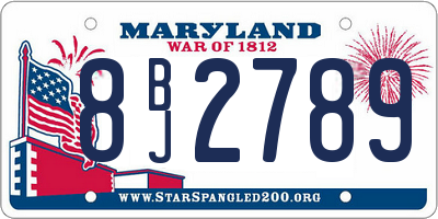 MD license plate 8BJ2789