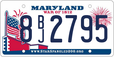 MD license plate 8BJ2795