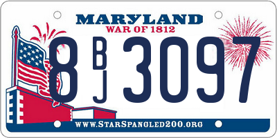 MD license plate 8BJ3097