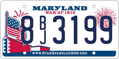 MD license plate 8BJ3199