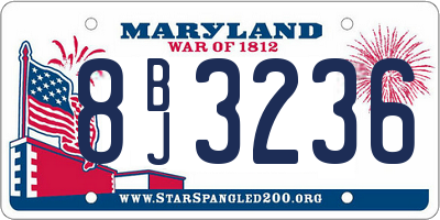 MD license plate 8BJ3236