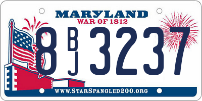 MD license plate 8BJ3237