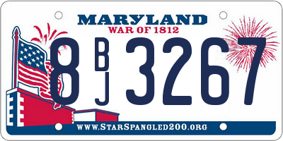 MD license plate 8BJ3267