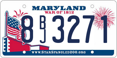 MD license plate 8BJ3271