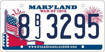 MD license plate 8BJ3295