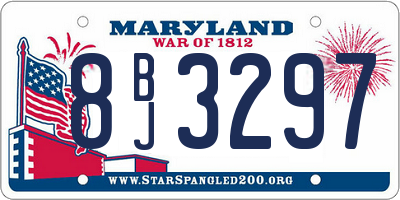 MD license plate 8BJ3297