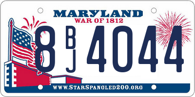 MD license plate 8BJ4044