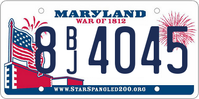 MD license plate 8BJ4045