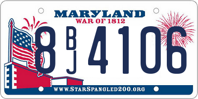 MD license plate 8BJ4106