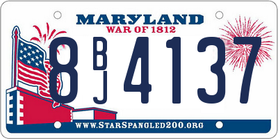 MD license plate 8BJ4137