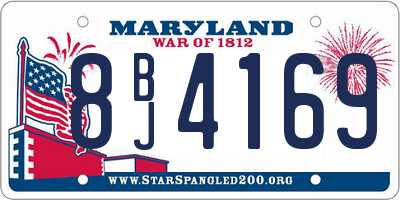 MD license plate 8BJ4169