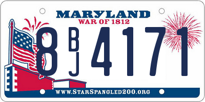 MD license plate 8BJ4171