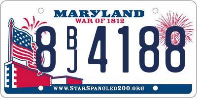 MD license plate 8BJ4188