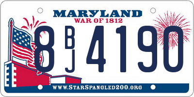MD license plate 8BJ4190