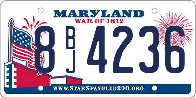 MD license plate 8BJ4236