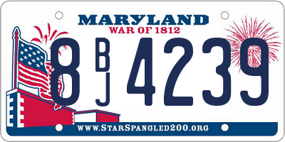 MD license plate 8BJ4239