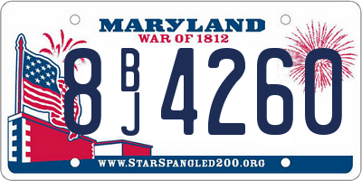 MD license plate 8BJ4260
