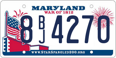 MD license plate 8BJ4270