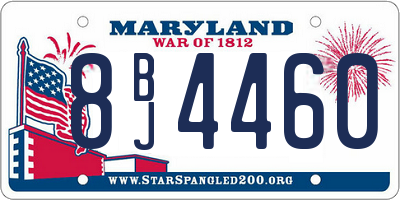 MD license plate 8BJ4460