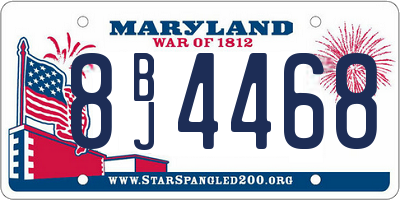 MD license plate 8BJ4468
