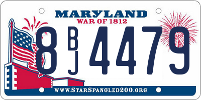 MD license plate 8BJ4479
