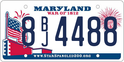 MD license plate 8BJ4488